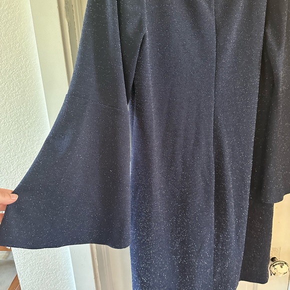 Ralph Lauren Midnight blue dress with silver tinsel throughout size 14 - Picture 5 of 7